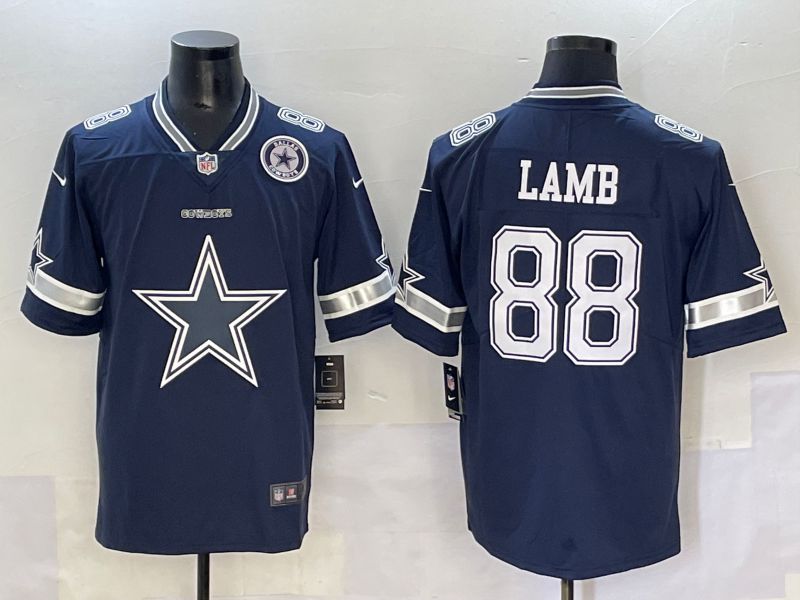 Men Dallas Cowboys 88 Lamb Blue 2025 Nike Limited NFL Jersey style 2